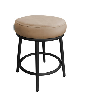 Taboret Ben tkanina Welur stelaż metalowy STOŁEK LOFT : Kolor Stelaża - Czarny , Kolor tkaniny - VELVET - MG06, Typ tkaniny - Velvet