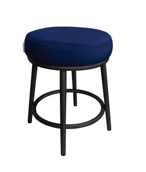 Taboret Ben tkanina Welur stelaż metalowy STOŁEK LOFT : Kolor Stelaża - Czarny , Kolor tkaniny - VELVET - MG16, Typ tkaniny - Velvet