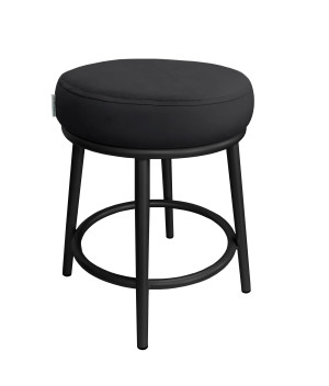 Taboret Ben tkanina Welur stelaż metalowy STOŁEK LOFT : Kolor Stelaża - Czarny , Kolor tkaniny - VELVET - MG19, Typ tkaniny - Velvet