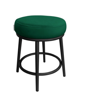 Taboret Ben tkanina Welur stelaż metalowy STOŁEK LOFT : Kolor Stelaża - Czarny , Kolor tkaniny - VELVET - MG25, Typ tkaniny - Velvet