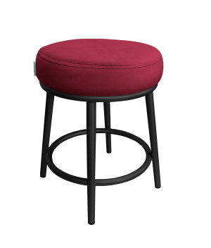 Taboret Ben tkanina Welur stelaż metalowy STOŁEK LOFT : Kolor Stelaża - Czarny , Kolor tkaniny - VELVET - MG31, Typ tkaniny - Velvet