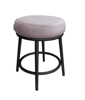 Taboret Ben tkanina Welur stelaż metalowy STOŁEK LOFT : Kolor Stelaża - Czarny , Kolor tkaniny - VELVET - MG55, Typ tkaniny - Velvet