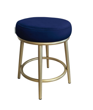 Taboret Ben tkanina Welur stelaż metalowy STOŁEK LOFT : Kolor Stelaża - Złoty, Kolor tkaniny - VELVET - MG16, Typ tkaniny - Velvet