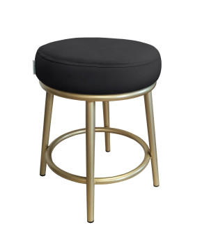 Taboret Ben tkanina Welur stelaż metalowy STOŁEK LOFT : Kolor Stelaża - Złoty, Kolor tkaniny - VELVET - MG19, Typ tkaniny - Velvet
