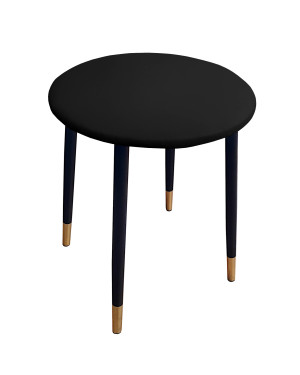 Taboret TRIX stelaż metalowy STOŁEK LOFT : Kolor nogi - Czano-złota stożek, Kolor tkaniny - EKO-SKÓRA - 1D, Typ tkaniny - Eko-skóra