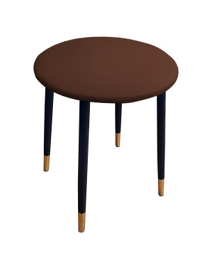 Taboret TRIX stelaż metalowy STOŁEK LOFT : Kolor nogi - Czano-złota stożek, Kolor tkaniny - EKO-SKÓRA - 2D, Typ tkaniny - Eko-skóra