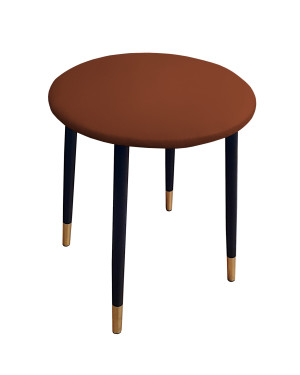 Taboret TRIX stelaż metalowy STOŁEK LOFT : Kolor nogi - Czano-złota stożek, Kolor tkaniny - EKO-SKÓRA - 3D, Typ tkaniny - Eko-skóra