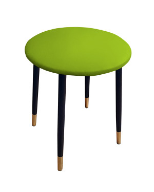 Taboret TRIX stelaż metalowy STOŁEK LOFT : Kolor nogi - Czano-złota stożek, Kolor tkaniny - EKO-SKÓRA - 5D, Typ tkaniny - Eko-skóra