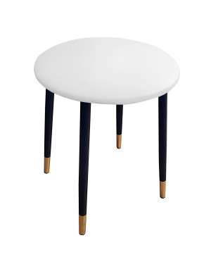 Taboret TRIX stelaż metalowy STOŁEK LOFT : Kolor nogi - Czano-złota stożek, Kolor tkaniny - EKO-SKÓRA - 10D, Typ tkaniny - Eko-skóra