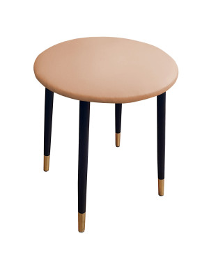 Taboret TRIX stelaż metalowy STOŁEK LOFT : Kolor nogi - Czano-złota stożek, Kolor tkaniny - EKO-SKÓRA - 14D, Typ tkaniny - Eko-skóra