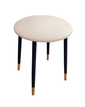 Taboret TRIX stelaż metalowy STOŁEK LOFT : Kolor nogi - Czano-złota stożek, Kolor tkaniny - EKO-SKÓRA - 18D, Typ tkaniny - Eko-skóra