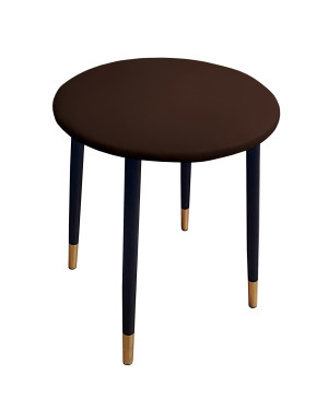 Taboret TRIX stelaż metalowy STOŁEK LOFT : Kolor nogi - Czano-złota stożek, Kolor tkaniny - EKO-SKÓRA - 19D, Typ tkaniny - Eko-skóra