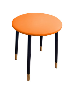 Taboret TRIX stelaż metalowy STOŁEK LOFT : Kolor nogi - Czano-złota stożek, Kolor tkaniny - EKO-SKÓRA - 20D, Typ tkaniny - Eko-skóra
