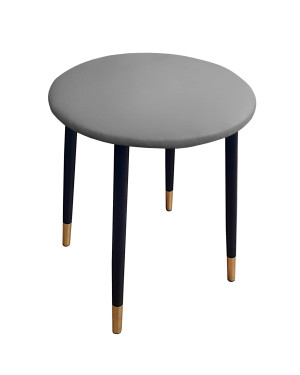 Taboret TRIX stelaż metalowy STOŁEK LOFT : Kolor nogi - Czano-złota stożek, Kolor tkaniny - EKO-SKÓRA - 22D, Typ tkaniny - Eko-skóra