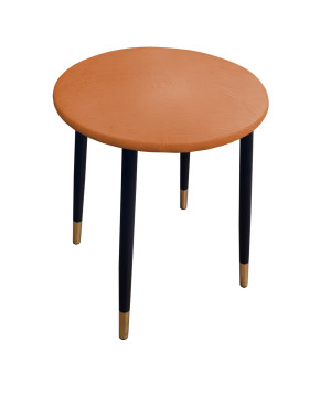 Taboret TRIX stelaż metalowy STOŁEK LOFT : Kolor nogi - Czano-złota stożek, Kolor tkaniny - SKAJ - AL8, Typ tkaniny - Skaj