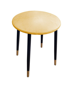 Taboret TRIX stelaż metalowy STOŁEK LOFT : Kolor nogi - Czano-złota stożek, Kolor tkaniny - SKAJ - AL10, Typ tkaniny - Skaj