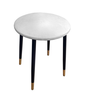 Taboret TRIX stelaż metalowy STOŁEK LOFT : Kolor nogi - Czano-złota stożek, Kolor tkaniny - SKAJ - AL12, Typ tkaniny - Skaj