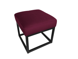 Pufa MAX tkanina Welur loft ławka podnóżek metal : Kolor Stelaża - Czarny , Kolor tkaniny - VELVET - MG02, Typ tkaniny - Velvet