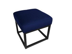 Pufa MAX tkanina Welur loft ławka podnóżek metal : Kolor Stelaża - Czarny , Kolor tkaniny - VELVET - MG16, Typ tkaniny - Velvet