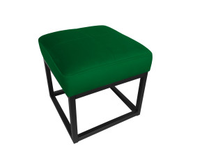 Pufa MAX tkanina Welur loft ławka podnóżek metal : Kolor Stelaża - Czarny , Kolor tkaniny - VELVET - MG25, Typ tkaniny - Velvet