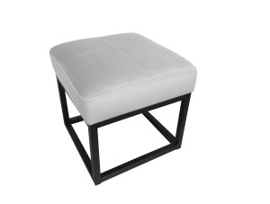 Pufa MAX tkanina Welur loft ławka podnóżek metal : Kolor Stelaża - Czarny , Kolor tkaniny - VELVET - MG39, Typ tkaniny - Velvet