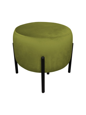 Pufa OLA loft ławka podnóżek metal : Kolor Stelaża - Czarny , Kolor tkaniny - VELVET - BL75, Typ tkaniny - Velvet