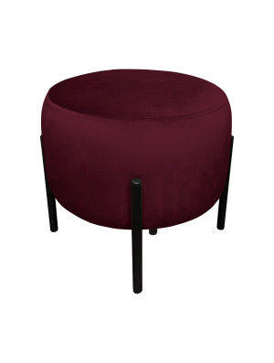 Pufa OLA loft ławka podnóżek metal : Kolor Stelaża - Czarny , Kolor tkaniny - VELVET - MG02, Typ tkaniny - Velvet