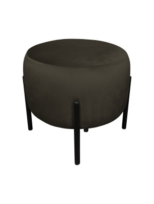 Pufa OLA loft ławka podnóżek metal : Kolor Stelaża - Czarny , Kolor tkaniny - VELVET - MG05, Typ tkaniny - Velvet