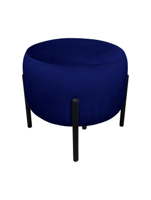 Pufa OLA loft ławka podnóżek metal : Kolor Stelaża - Czarny , Kolor tkaniny - VELVET - MG16, Typ tkaniny - Velvet