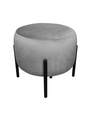 Pufa OLA loft ławka podnóżek metal : Kolor Stelaża - Czarny , Kolor tkaniny - VELVET - MG17, Typ tkaniny - Velvet