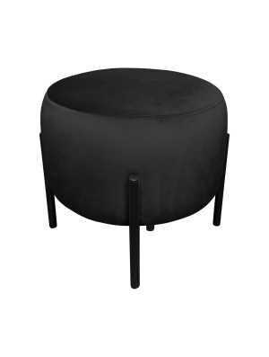 Pufa OLA loft ławka podnóżek metal : Kolor Stelaża - Czarny , Kolor tkaniny - VELVET - MG19, Typ tkaniny - Velvet