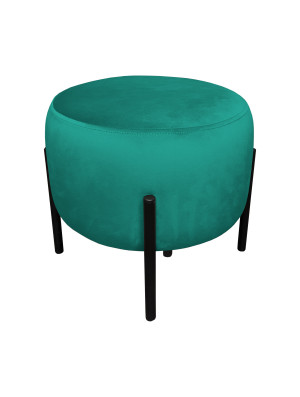 Pufa OLA loft ławka podnóżek metal : Kolor Stelaża - Czarny , Kolor tkaniny - VELVET - MG20, Typ tkaniny - Velvet