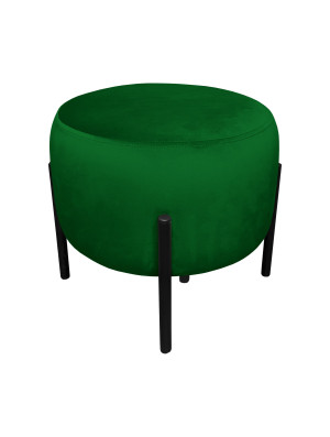 Pufa OLA loft ławka podnóżek metal : Kolor Stelaża - Czarny , Kolor tkaniny - VELVET - MG25, Typ tkaniny - Velvet