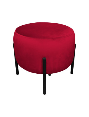 Pufa OLA loft ławka podnóżek metal : Kolor Stelaża - Czarny , Kolor tkaniny - VELVET - MG31, Typ tkaniny - Velvet