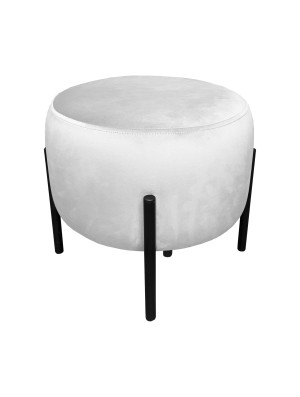 Pufa OLA loft ławka podnóżek metal : Kolor Stelaża - Czarny , Kolor tkaniny - VELVET - MG39, Typ tkaniny - Velvet