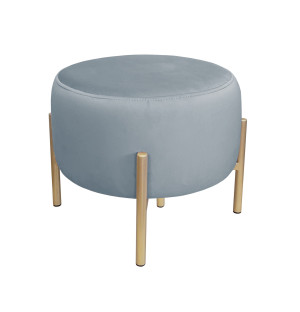 Pufa OLA loft ławka podnóżek metal : Kolor Stelaża - Złoty, Kolor tkaniny - VELVET - BL06, Typ tkaniny - Velvet