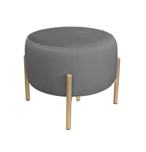 Pufa OLA loft ławka podnóżek metal : Kolor Stelaża - Złoty, Kolor tkaniny - VELVET - BL14, Typ tkaniny - Velvet