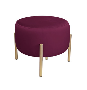 Pufa OLA loft ławka podnóżek metal : Kolor Stelaża - Złoty, Kolor tkaniny - VELVET - MG02, Typ tkaniny - Velvet