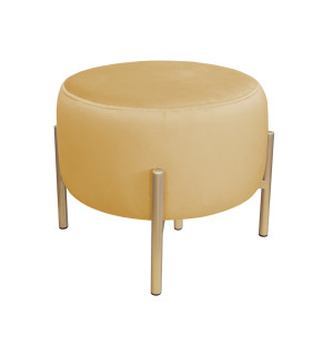 Pufa OLA loft ławka podnóżek metal : Kolor Stelaża - Złoty, Kolor tkaniny - VELVET - MG15, Typ tkaniny - Velvet
