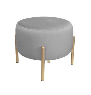 Pufa OLA loft ławka podnóżek metal : Kolor Stelaża - Złoty, Kolor tkaniny - VELVET - MG17, Typ tkaniny - Velvet