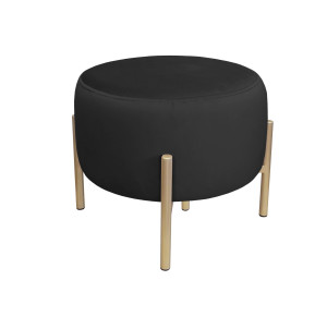 Pufa OLA loft ławka podnóżek metal : Kolor Stelaża - Złoty, Kolor tkaniny - VELVET - MG19, Typ tkaniny - Velvet