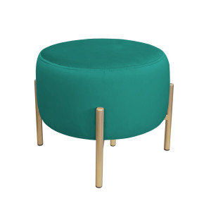 Pufa OLA loft ławka podnóżek metal : Kolor Stelaża - Złoty, Kolor tkaniny - VELVET - MG20, Typ tkaniny - Velvet