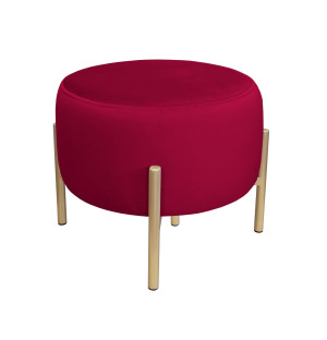 Pufa OLA loft ławka podnóżek metal : Kolor Stelaża - Złoty, Kolor tkaniny - VELVET - MG31, Typ tkaniny - Velvet