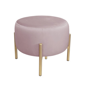 Pufa OLA loft ławka podnóżek metal : Kolor Stelaża - Złoty, Kolor tkaniny - VELVET - MG55, Typ tkaniny - Velvet
