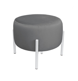 Pufa OLA loft ławka podnóżek metal : Kolor Stelaża - Biały, Kolor tkaniny - VELVET - BL14, Typ tkaniny - Velvet