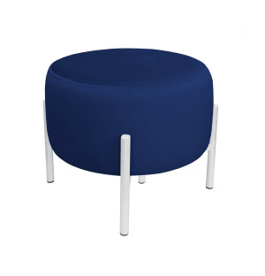 Pufa OLA loft ławka podnóżek metal : Kolor Stelaża - Biały, Kolor tkaniny - VELVET - MG16, Typ tkaniny - Velvet