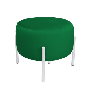 Pufa OLA loft ławka podnóżek metal : Kolor Stelaża - Biały, Kolor tkaniny - VELVET - MG25, Typ tkaniny - Velvet