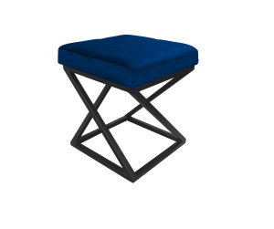 Pufa ZOA tkanina Welur loft ławka podnóżek metal : Kolor Stelaża - Czarny , Kolor tkaniny - VELVET - MG16, Typ tkaniny - Velvet