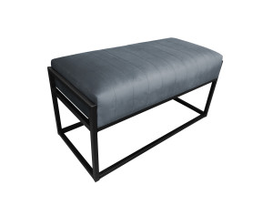 Ławka KAYA tkanina Welur loft ławka metal : Kolor Stelaża - Czarny , Kolor tkaniny - VELVET - BL14, Typ tkaniny - Velvet