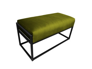 Ławka KAYA tkanina Welur loft ławka metal : Kolor Stelaża - Czarny , Kolor tkaniny - VELVET - BL75, Typ tkaniny - Velvet
